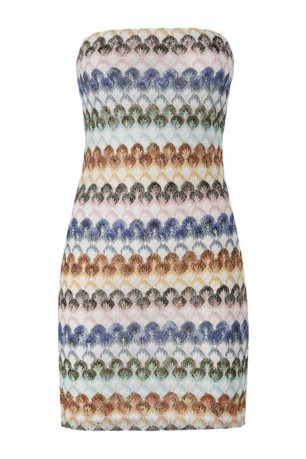 Bustier mini dress with lace motif — packshot