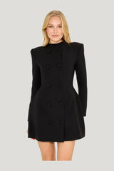 Button Mini Dress — model side