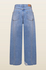 Camila Coelho Beaded Denim Pant — model back