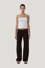 Canvas Carpenter Jeans - Bark — model front