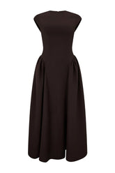 Cap Sleeve Gathered Midi Dress — packshot