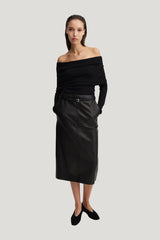Cara Off Shoulder Top, — model front
