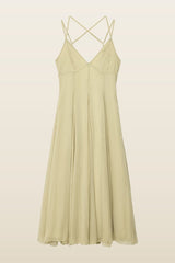 Chiffon Strap Midi Dress — model back