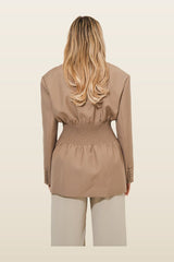 Cinched Blazer — model back