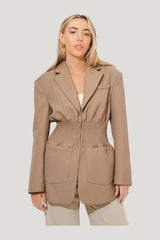 Cinched Blazer — model side