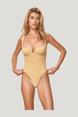 Clovelly One Piece - Raffia Crinkle — model front