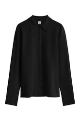 Compact knit buttoned top — packshot
