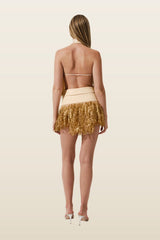 Copacabana top in Gold — model back