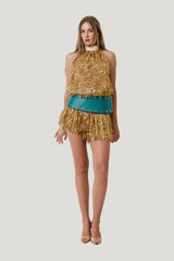 Copacabana top in Gold — model front