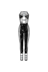 Rhinestoned Janice Jumpsuit Jet — packshot