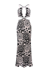 Coral Crochet Maxi Dress — packshot