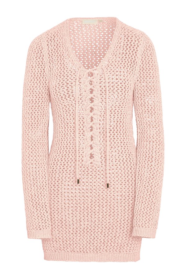 Corossol Mini Dress - Powder Pink Petit Crochet — packshot