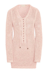 Corossol Mini Dress - Powder Pink Petit Crochet — packshot