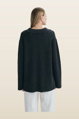Crémieux Boxy Polo Sweater — model back