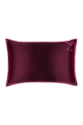 Crimson Kiss Queen Zippered Pillowcase with Lace Trim — packshot