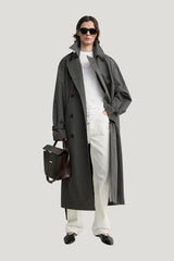 Crisp summer trench — model front