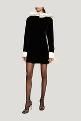 Cuffed Mini Dress — model front