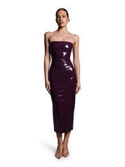 Killa Dress In Plum Patent