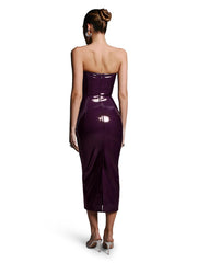 Killa Dress In Plum Patent