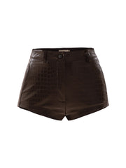 Vixen Shorts In Brown Croc