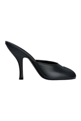 Date Mule in Black Creased Leather — packshot