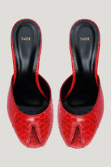 Date Mule Red Python Leather — extra