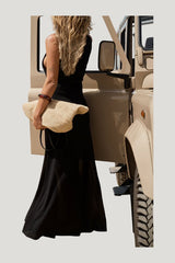 Deep Armhole Maxi Dress — model front