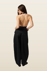 Deep V Halter Bodysuit — model back