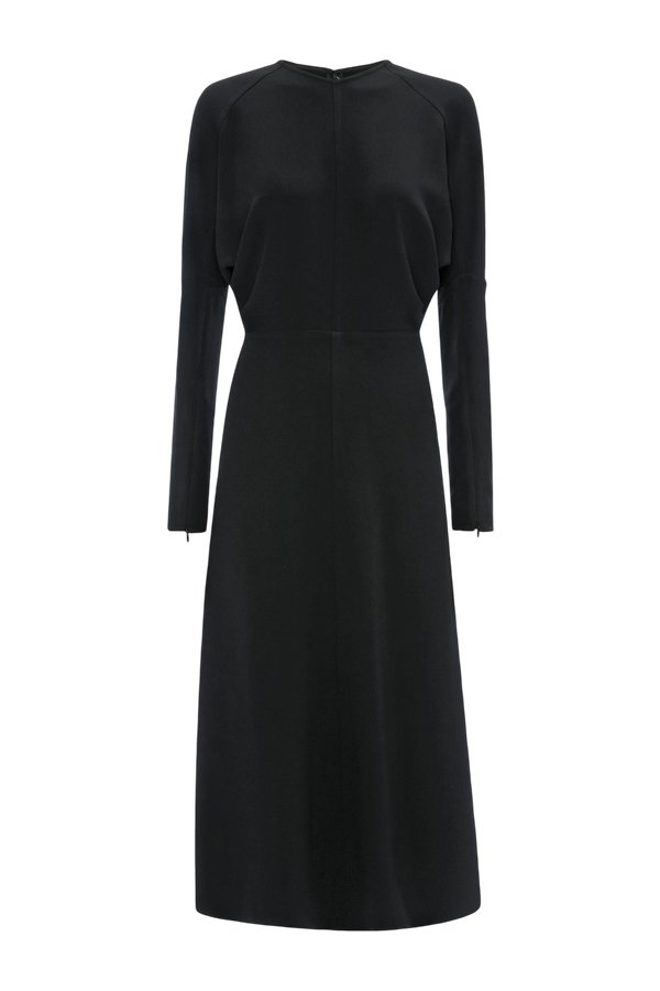 Dolman Midi Dress In Dark Grey Melange — packshot