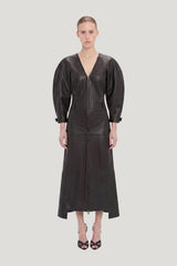 Dolman Leather Dress — model front