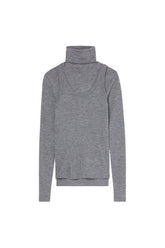 Double-layer wool top | mid grey melange — packshot