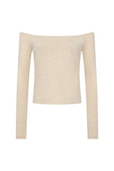 Ease Long Sleeve Top | Heather Oat — packshot