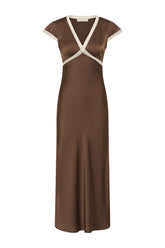 Elvira Midi Dress Chocolate Lace — packshot