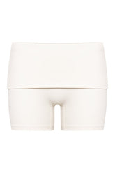 Fade Invisible Scrunch Fold Over Shorts | Vanilla — packshot