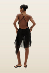 Fantasy dress in Onyx — model back