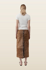 Fawn Pencil Skirt - Almond — model back
