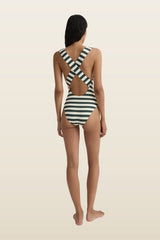 Fernanda One Piece - Forest Stripe (Embodee™) — model back
