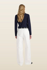 Fine-knit wool cashmere turtleneck — model back