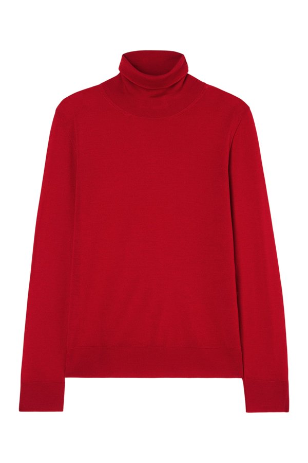 Fine-knit wool cashmere turtleneck — packshot
