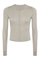 Fitted Heather Grey Cardigan — packshot