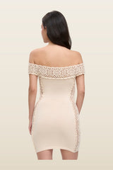 Fleur Crochet Knit Mini Dress - Summer Crochet — model back