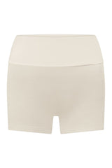Foldover Yoga Shorts | Milk — packshot