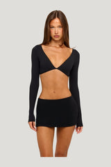 Form Contour Long Sleeve Crop — model front