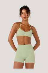 Form Micro Crop | Soft Matcha — model front