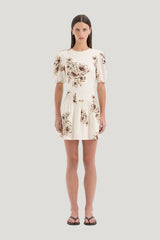 Freja Puff Sleeve Mini Dress — model front