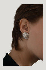 Frida Earrings by Corali - Silver — model front