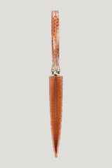 Gaia Mini Bag Tan Python Leather — model side