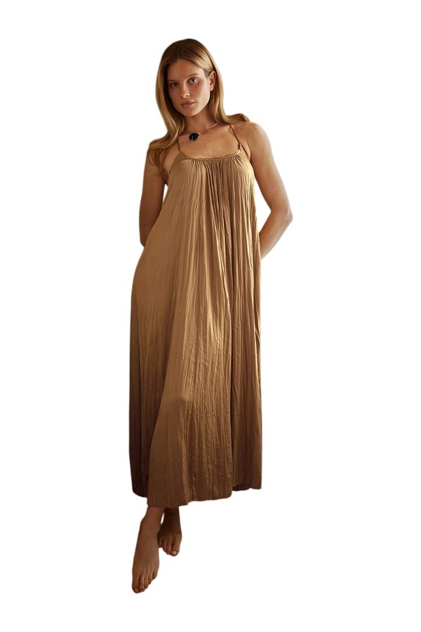 Gathered Volume Strap Dress — packshot