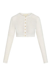 Genoa Cardigan - Ivory Open Jersey — packshot