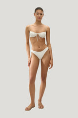 Halo Bikini Top Broderie Anglaise — model front